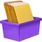 Storex Storage Bin, Plastic, Purple, 2 PK 61486U06C - alternate 2